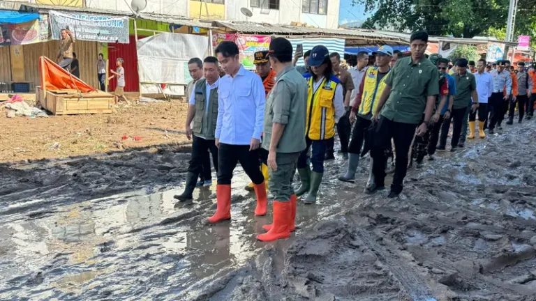 Gibran Tinjau Dampak Banjir dan Longsor pada Infrastruktur Jembatan di Sukabumi